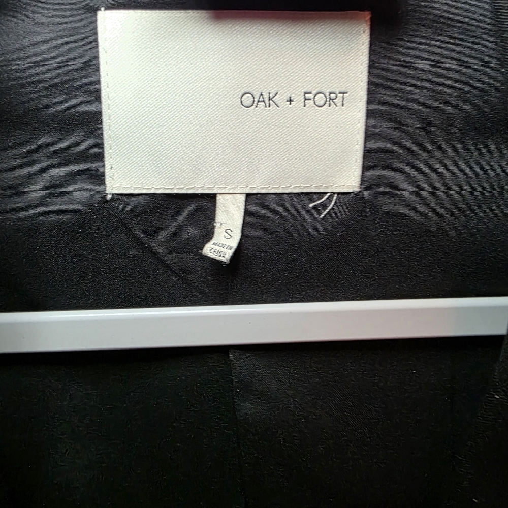 Oak + Fort Long Line Blazer – Black, Size Small